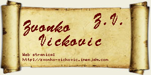 Zvonko Vicković vizit kartica
